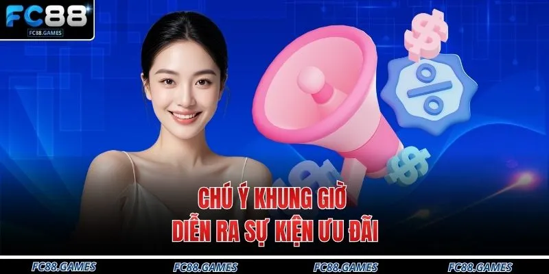 Chú ý khung giờ diễn ra sự kiện ưu đãi