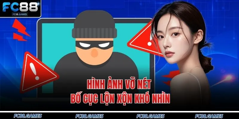 Hình ảnh vỡ nét bố cục lộn xộn khó nhìn